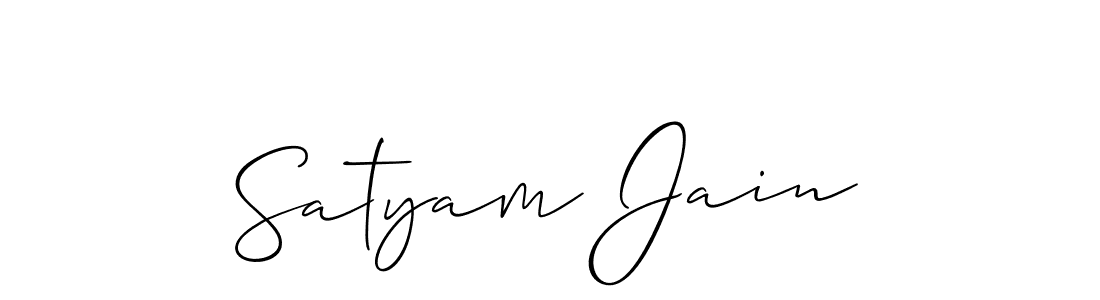 Allison_Script is a professional signature style that is perfect for those who want to add a touch of class to their signature. It is also a great choice for those who want to make their signature more unique. Get Satyam Jain name to fancy signature for free. Satyam Jain signature style 2 images and pictures png