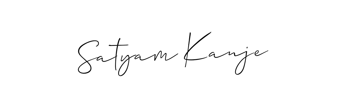 if you are searching for the best signature style for your name Satyam Kanje. so please give up your signature search. here we have designed multiple signature styles  using Allison_Script. Satyam Kanje signature style 2 images and pictures png