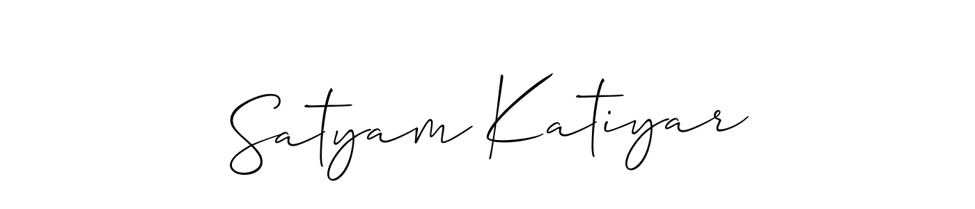 if you are searching for the best signature style for your name Satyam Katiyar. so please give up your signature search. here we have designed multiple signature styles  using Allison_Script. Satyam Katiyar signature style 2 images and pictures png