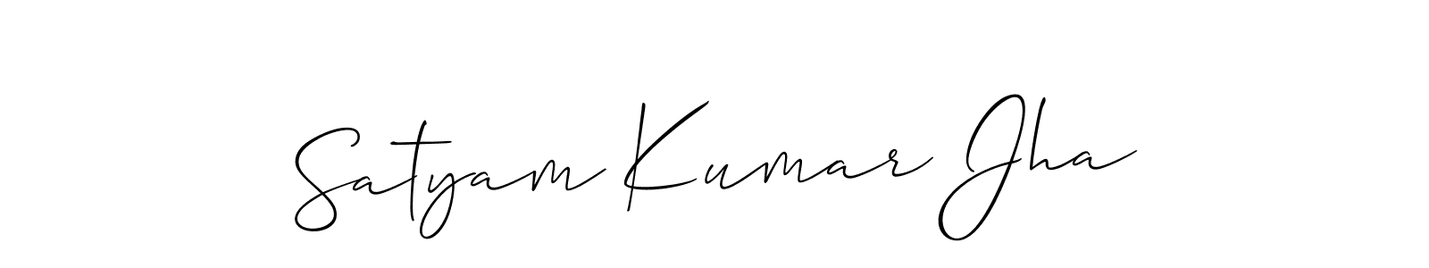 Make a beautiful signature design for name Satyam Kumar Jha. With this signature (Allison_Script) style, you can create a handwritten signature for free. Satyam Kumar Jha signature style 2 images and pictures png