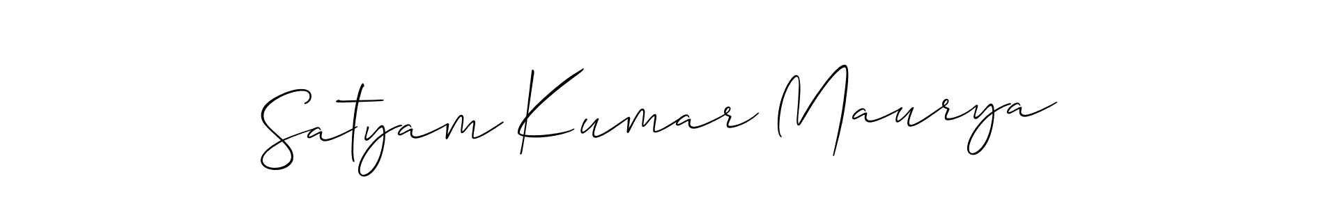 This is the best signature style for the Satyam Kumar Maurya name. Also you like these signature font (Allison_Script). Mix name signature. Satyam Kumar Maurya signature style 2 images and pictures png