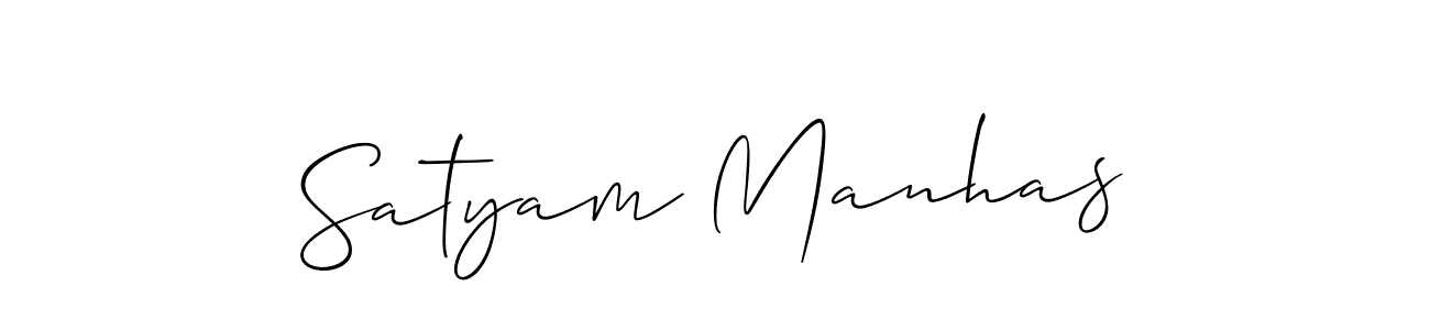Satyam Manhas stylish signature style. Best Handwritten Sign (Allison_Script) for my name. Handwritten Signature Collection Ideas for my name Satyam Manhas. Satyam Manhas signature style 2 images and pictures png