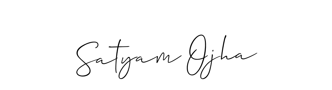 Satyam Ojha stylish signature style. Best Handwritten Sign (Allison_Script) for my name. Handwritten Signature Collection Ideas for my name Satyam Ojha. Satyam Ojha signature style 2 images and pictures png