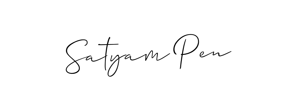 You should practise on your own different ways (Allison_Script) to write your name (Satyam Pen) in signature. don't let someone else do it for you. Satyam Pen signature style 2 images and pictures png