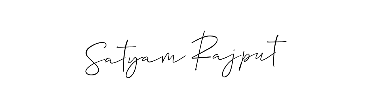 The best way (Allison_Script) to make a short signature is to pick only two or three words in your name. The name Satyam Rajput include a total of six letters. For converting this name. Satyam Rajput signature style 2 images and pictures png