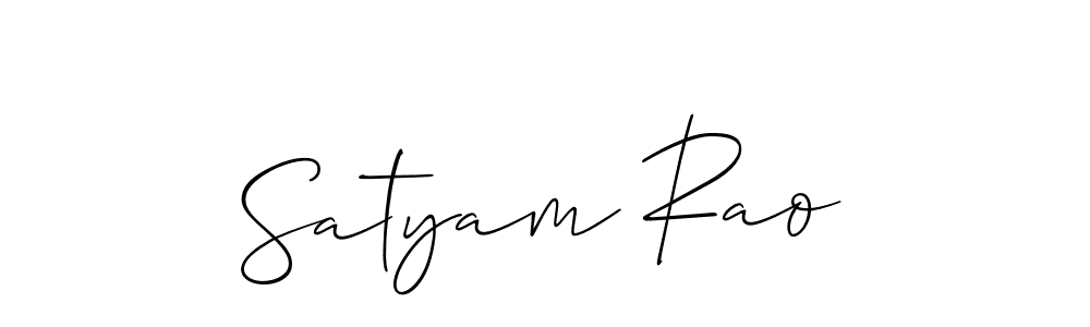 Use a signature maker to create a handwritten signature online. With this signature software, you can design (Allison_Script) your own signature for name Satyam Rao. Satyam Rao signature style 2 images and pictures png