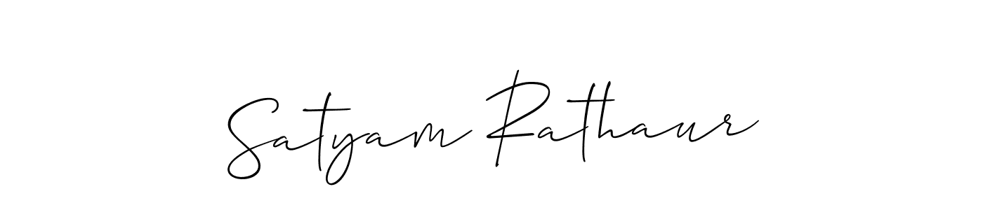 How to make Satyam Rathaur name signature. Use Allison_Script style for creating short signs online. This is the latest handwritten sign. Satyam Rathaur signature style 2 images and pictures png