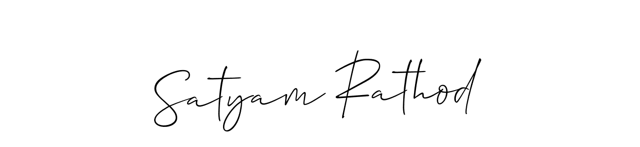 Use a signature maker to create a handwritten signature online. With this signature software, you can design (Allison_Script) your own signature for name Satyam Rathod. Satyam Rathod signature style 2 images and pictures png