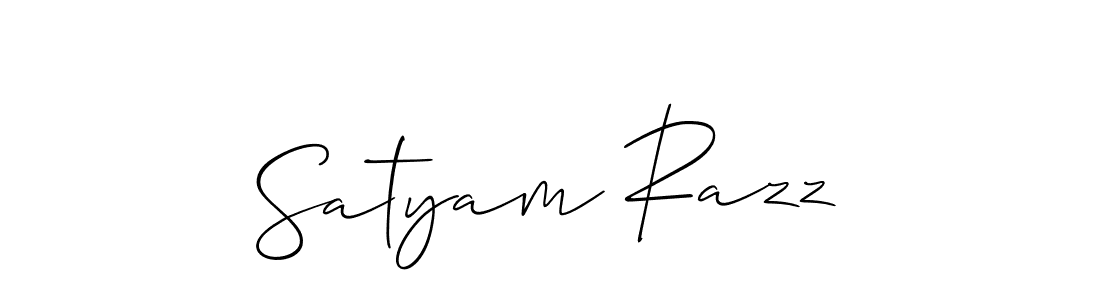 Create a beautiful signature design for name Satyam Razz. With this signature (Allison_Script) fonts, you can make a handwritten signature for free. Satyam Razz signature style 2 images and pictures png