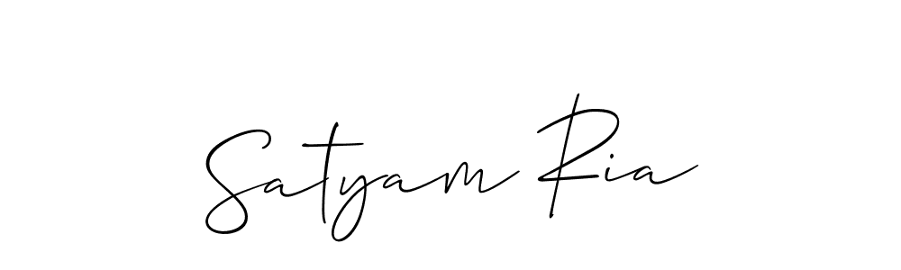 Make a short Satyam Ria signature style. Manage your documents anywhere anytime using Allison_Script. Create and add eSignatures, submit forms, share and send files easily. Satyam Ria signature style 2 images and pictures png
