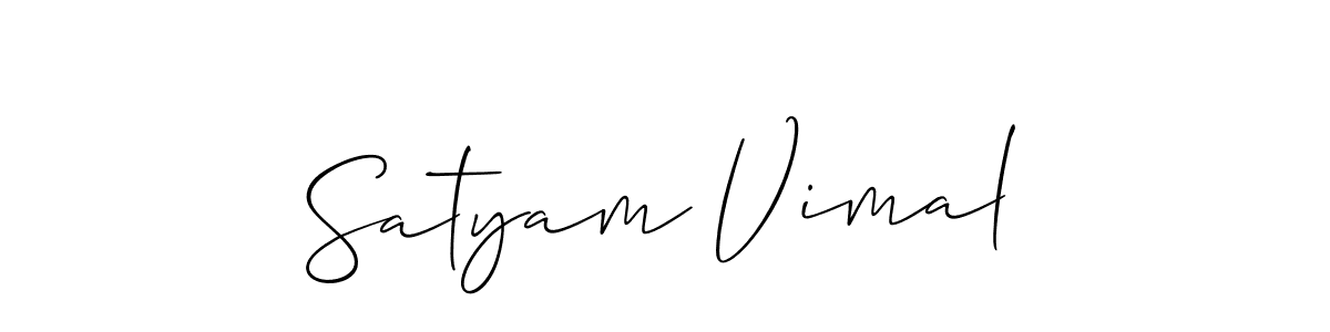 Best and Professional Signature Style for Satyam Vimal. Allison_Script Best Signature Style Collection. Satyam Vimal signature style 2 images and pictures png