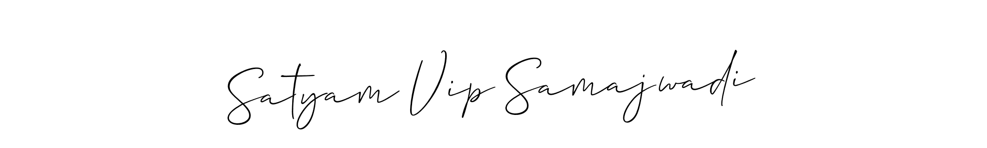 You can use this online signature creator to create a handwritten signature for the name Satyam Vip Samajwadi. This is the best online autograph maker. Satyam Vip Samajwadi signature style 2 images and pictures png