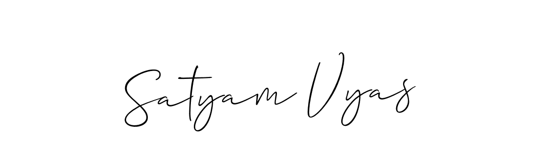 Also You can easily find your signature by using the search form. We will create Satyam Vyas name handwritten signature images for you free of cost using Allison_Script sign style. Satyam Vyas signature style 2 images and pictures png