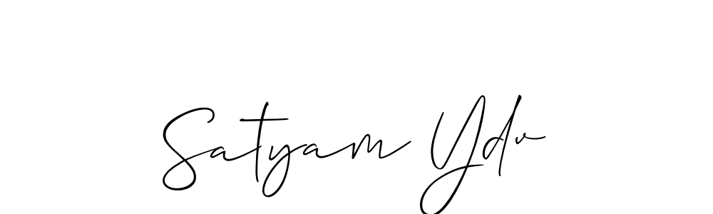 How to Draw Satyam Ydv signature style? Allison_Script is a latest design signature styles for name Satyam Ydv. Satyam Ydv signature style 2 images and pictures png