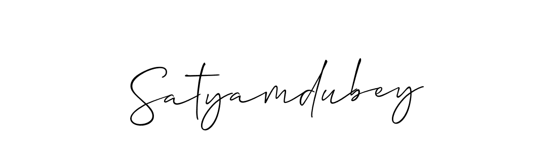 Create a beautiful signature design for name Satyamdubey. With this signature (Allison_Script) fonts, you can make a handwritten signature for free. Satyamdubey signature style 2 images and pictures png