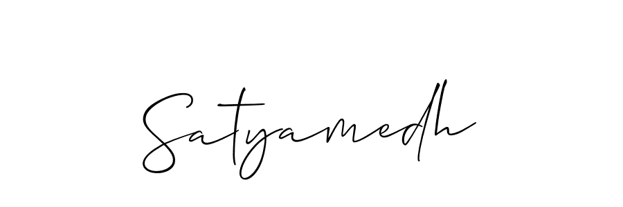 Make a beautiful signature design for name Satyamedh. With this signature (Allison_Script) style, you can create a handwritten signature for free. Satyamedh signature style 2 images and pictures png