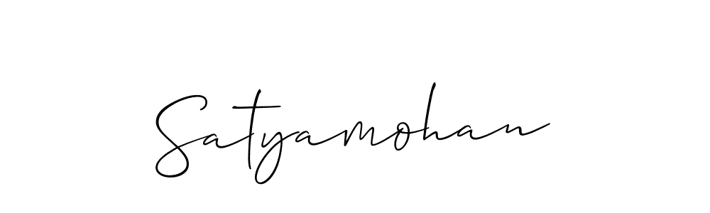 Make a beautiful signature design for name Satyamohan. With this signature (Allison_Script) style, you can create a handwritten signature for free. Satyamohan signature style 2 images and pictures png