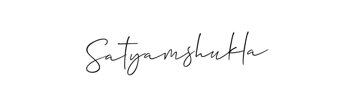 How to make Satyamshukla signature? Allison_Script is a professional autograph style. Create handwritten signature for Satyamshukla name. Satyamshukla signature style 2 images and pictures png