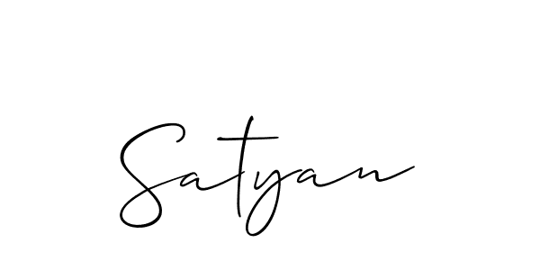 You should practise on your own different ways (Allison_Script) to write your name (Satyan) in signature. don't let someone else do it for you. Satyan signature style 2 images and pictures png