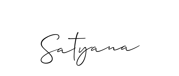 Create a beautiful signature design for name Satyana. With this signature (Allison_Script) fonts, you can make a handwritten signature for free. Satyana signature style 2 images and pictures png