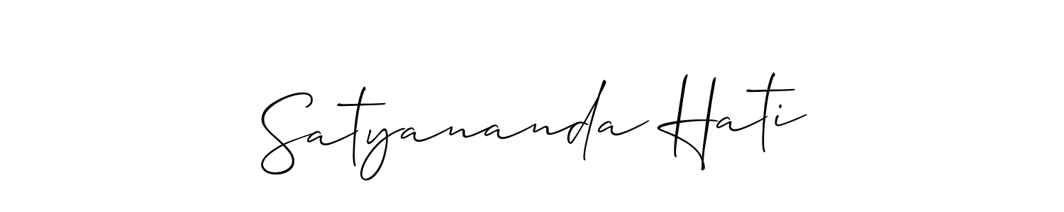 Use a signature maker to create a handwritten signature online. With this signature software, you can design (Allison_Script) your own signature for name Satyananda Hati. Satyananda Hati signature style 2 images and pictures png
