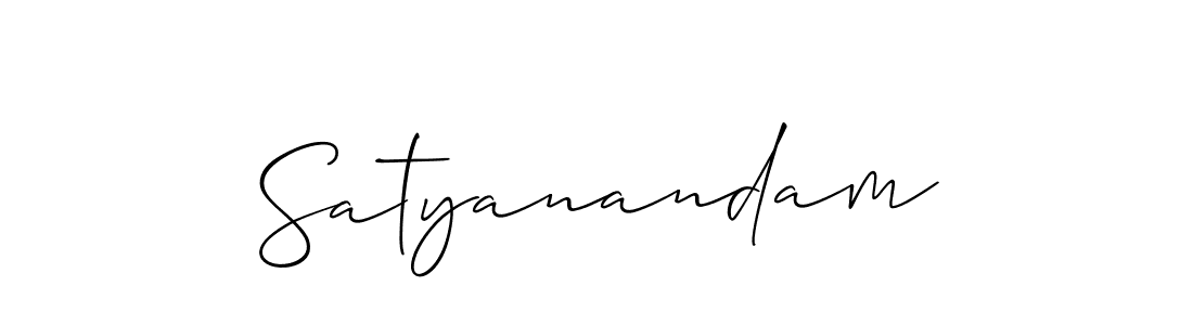 How to make Satyanandam signature? Allison_Script is a professional autograph style. Create handwritten signature for Satyanandam name. Satyanandam signature style 2 images and pictures png