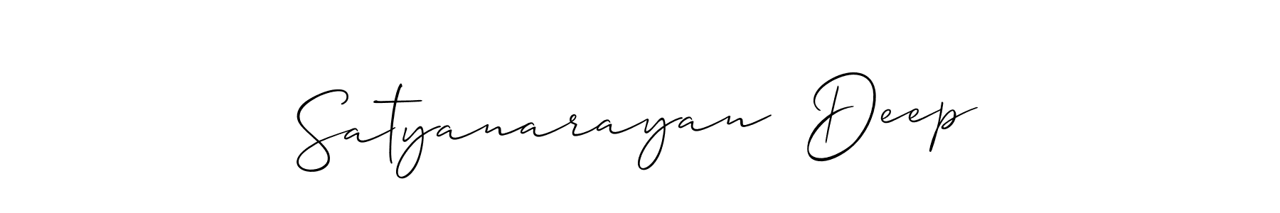 Similarly Allison_Script is the best handwritten signature design. Signature creator online .You can use it as an online autograph creator for name Satyanarayan  Deep. Satyanarayan  Deep signature style 2 images and pictures png