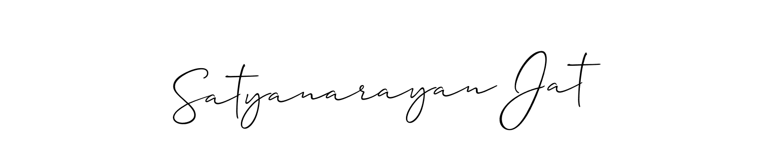 Make a beautiful signature design for name Satyanarayan Jat. With this signature (Allison_Script) style, you can create a handwritten signature for free. Satyanarayan Jat signature style 2 images and pictures png