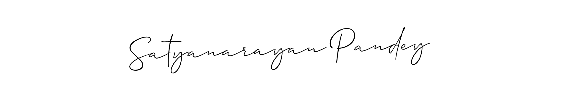 Use a signature maker to create a handwritten signature online. With this signature software, you can design (Allison_Script) your own signature for name Satyanarayan Pandey. Satyanarayan Pandey signature style 2 images and pictures png