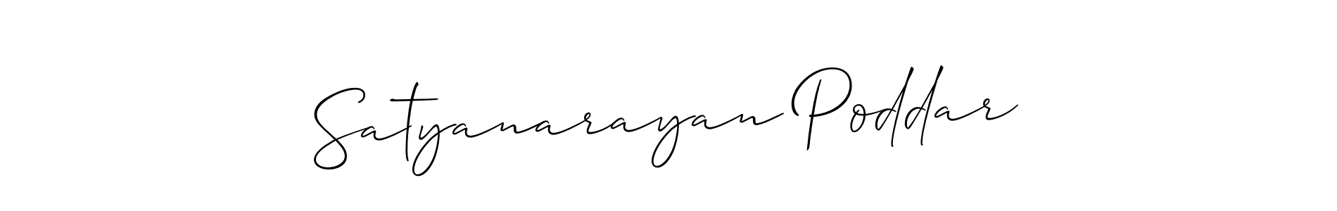 How to make Satyanarayan Poddar name signature. Use Allison_Script style for creating short signs online. This is the latest handwritten sign. Satyanarayan Poddar signature style 2 images and pictures png