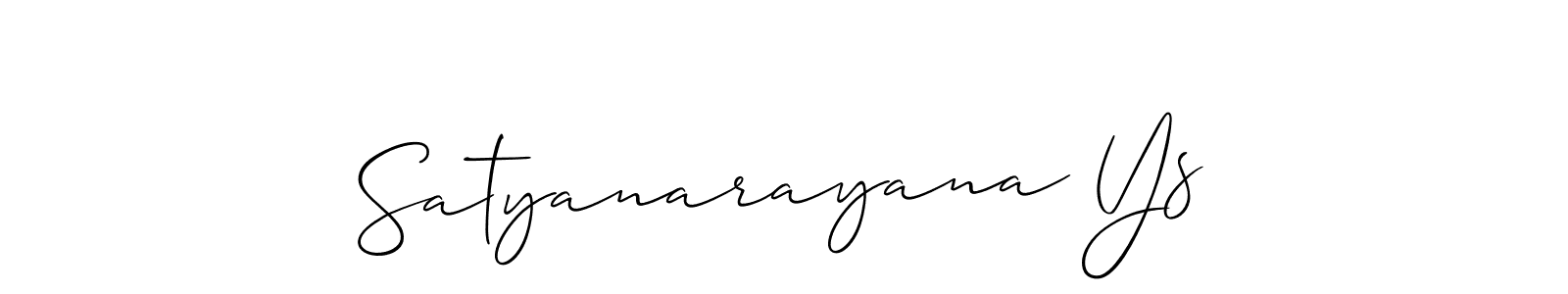 How to make Satyanarayana Ys signature? Allison_Script is a professional autograph style. Create handwritten signature for Satyanarayana Ys name. Satyanarayana Ys signature style 2 images and pictures png