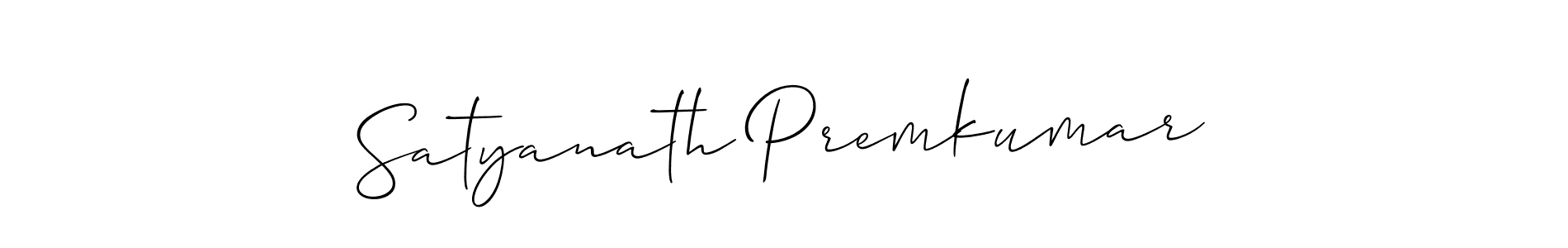 Design your own signature with our free online signature maker. With this signature software, you can create a handwritten (Allison_Script) signature for name Satyanath Premkumar. Satyanath Premkumar signature style 2 images and pictures png