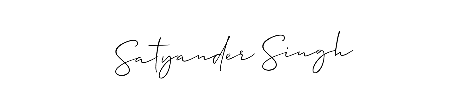 How to make Satyander Singh signature? Allison_Script is a professional autograph style. Create handwritten signature for Satyander Singh name. Satyander Singh signature style 2 images and pictures png