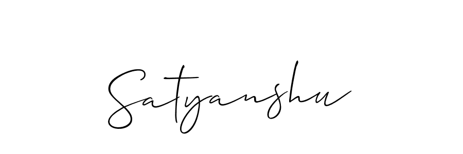 Design your own signature with our free online signature maker. With this signature software, you can create a handwritten (Allison_Script) signature for name Satyanshu. Satyanshu signature style 2 images and pictures png