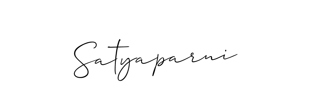 How to make Satyaparni signature? Allison_Script is a professional autograph style. Create handwritten signature for Satyaparni name. Satyaparni signature style 2 images and pictures png