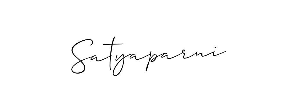 How to make Satyaparni name signature. Use Allison_Script style for creating short signs online. This is the latest handwritten sign. Satyaparni signature style 2 images and pictures png