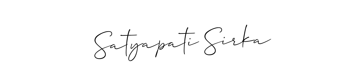 Also You can easily find your signature by using the search form. We will create Satyapati Sirka name handwritten signature images for you free of cost using Allison_Script sign style. Satyapati Sirka signature style 2 images and pictures png