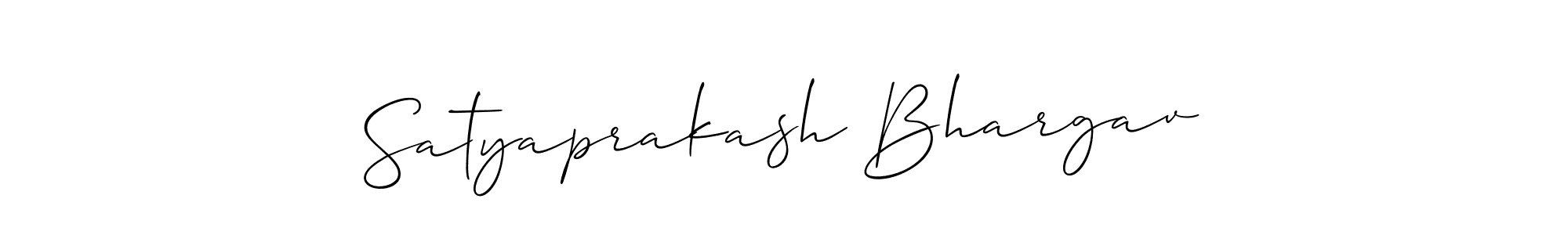 It looks lik you need a new signature style for name Satyaprakash Bhargav. Design unique handwritten (Allison_Script) signature with our free signature maker in just a few clicks. Satyaprakash Bhargav signature style 2 images and pictures png