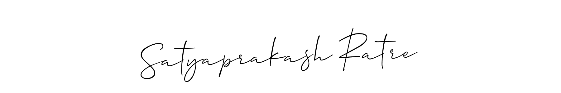 Make a short Satyaprakash Ratre signature style. Manage your documents anywhere anytime using Allison_Script. Create and add eSignatures, submit forms, share and send files easily. Satyaprakash Ratre signature style 2 images and pictures png