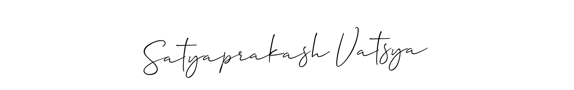 Create a beautiful signature design for name Satyaprakash Vatsya. With this signature (Allison_Script) fonts, you can make a handwritten signature for free. Satyaprakash Vatsya signature style 2 images and pictures png