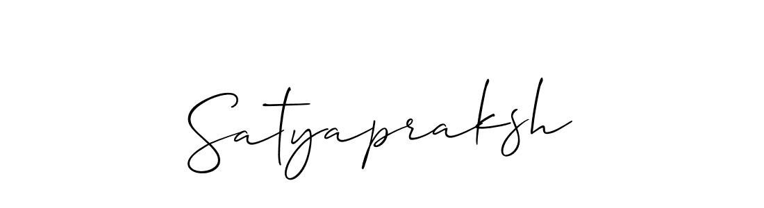 Design your own signature with our free online signature maker. With this signature software, you can create a handwritten (Allison_Script) signature for name Satyapraksh. Satyapraksh signature style 2 images and pictures png