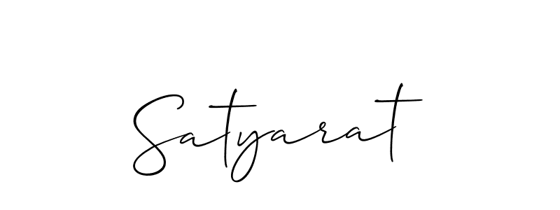 Design your own signature with our free online signature maker. With this signature software, you can create a handwritten (Allison_Script) signature for name Satyarat. Satyarat signature style 2 images and pictures png