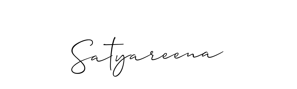 How to make Satyareena signature? Allison_Script is a professional autograph style. Create handwritten signature for Satyareena name. Satyareena signature style 2 images and pictures png