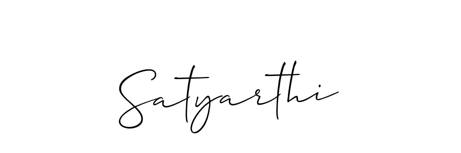 How to make Satyarthi signature? Allison_Script is a professional autograph style. Create handwritten signature for Satyarthi name. Satyarthi signature style 2 images and pictures png