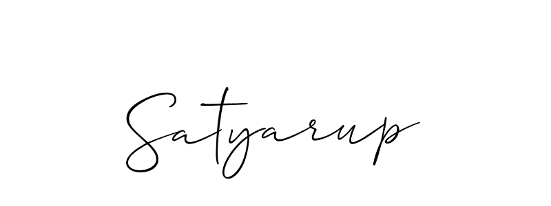 How to make Satyarup name signature. Use Allison_Script style for creating short signs online. This is the latest handwritten sign. Satyarup signature style 2 images and pictures png