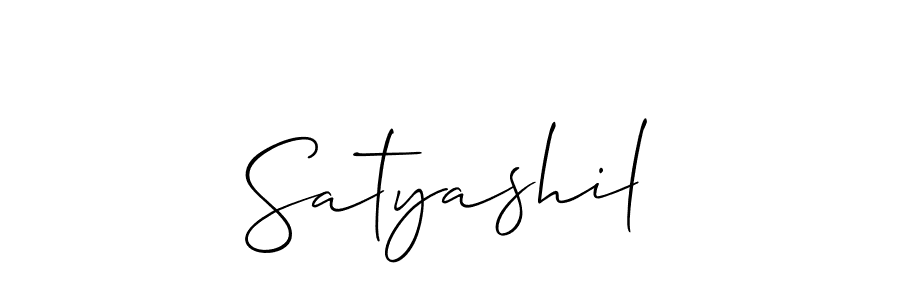 Design your own signature with our free online signature maker. With this signature software, you can create a handwritten (Allison_Script) signature for name Satyashil. Satyashil signature style 2 images and pictures png