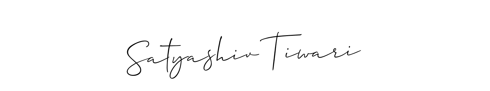 Also You can easily find your signature by using the search form. We will create Satyashiv Tiwari name handwritten signature images for you free of cost using Allison_Script sign style. Satyashiv Tiwari signature style 2 images and pictures png