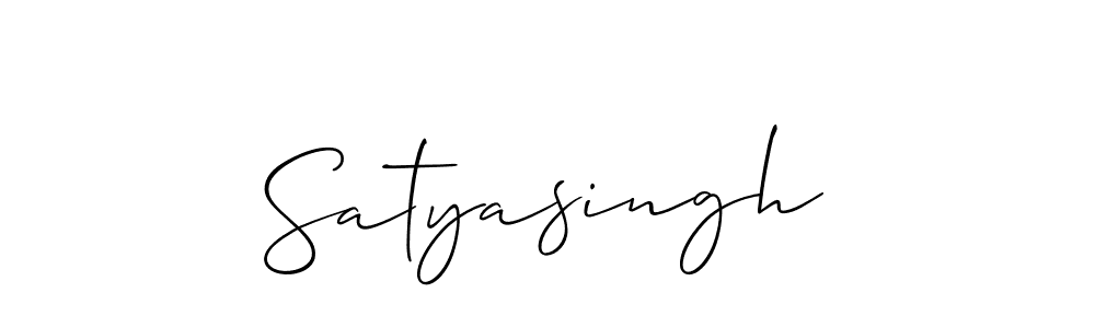 Make a beautiful signature design for name Satyasingh. With this signature (Allison_Script) style, you can create a handwritten signature for free. Satyasingh signature style 2 images and pictures png