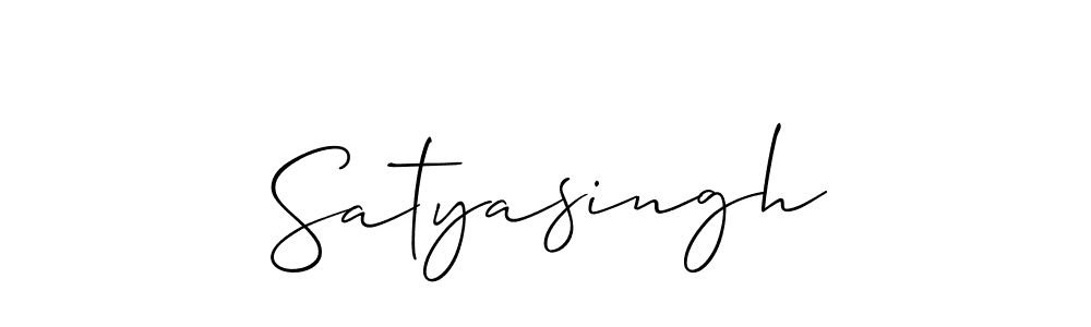 Make a beautiful signature design for name Satyasingh. With this signature (Allison_Script) style, you can create a handwritten signature for free. Satyasingh signature style 2 images and pictures png