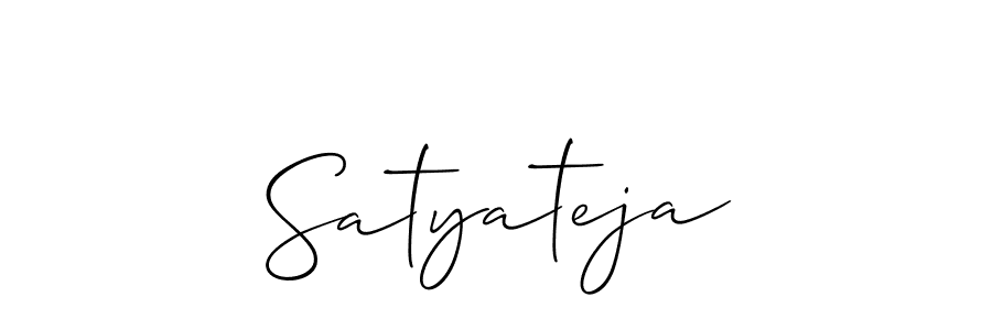 You can use this online signature creator to create a handwritten signature for the name Satyateja. This is the best online autograph maker. Satyateja signature style 2 images and pictures png